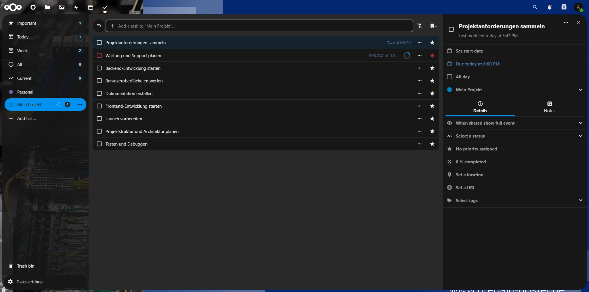 Task Management mit Nextcloud